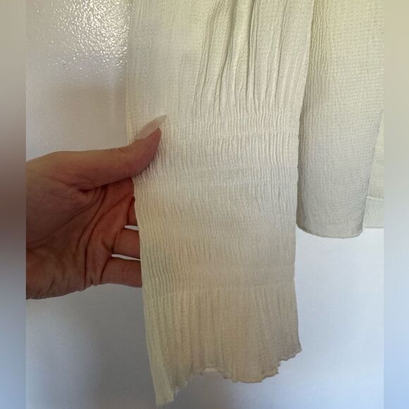 NWT ba&sh White Krizy Pleated Blouse Size 1/Small - Picture 7 of 9